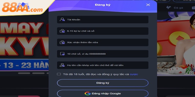 88AA 🎖️ Trang Chủ Nhà Cái Trực Tuyến 88AA.COM | Đăng Ký +88K 15 Mở tài khoản thành viên 88AA là bước quan trọng đầu tiên
